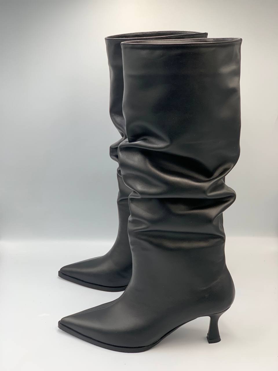 Чоботи жіночі шкіряні CS6085С1WBLK