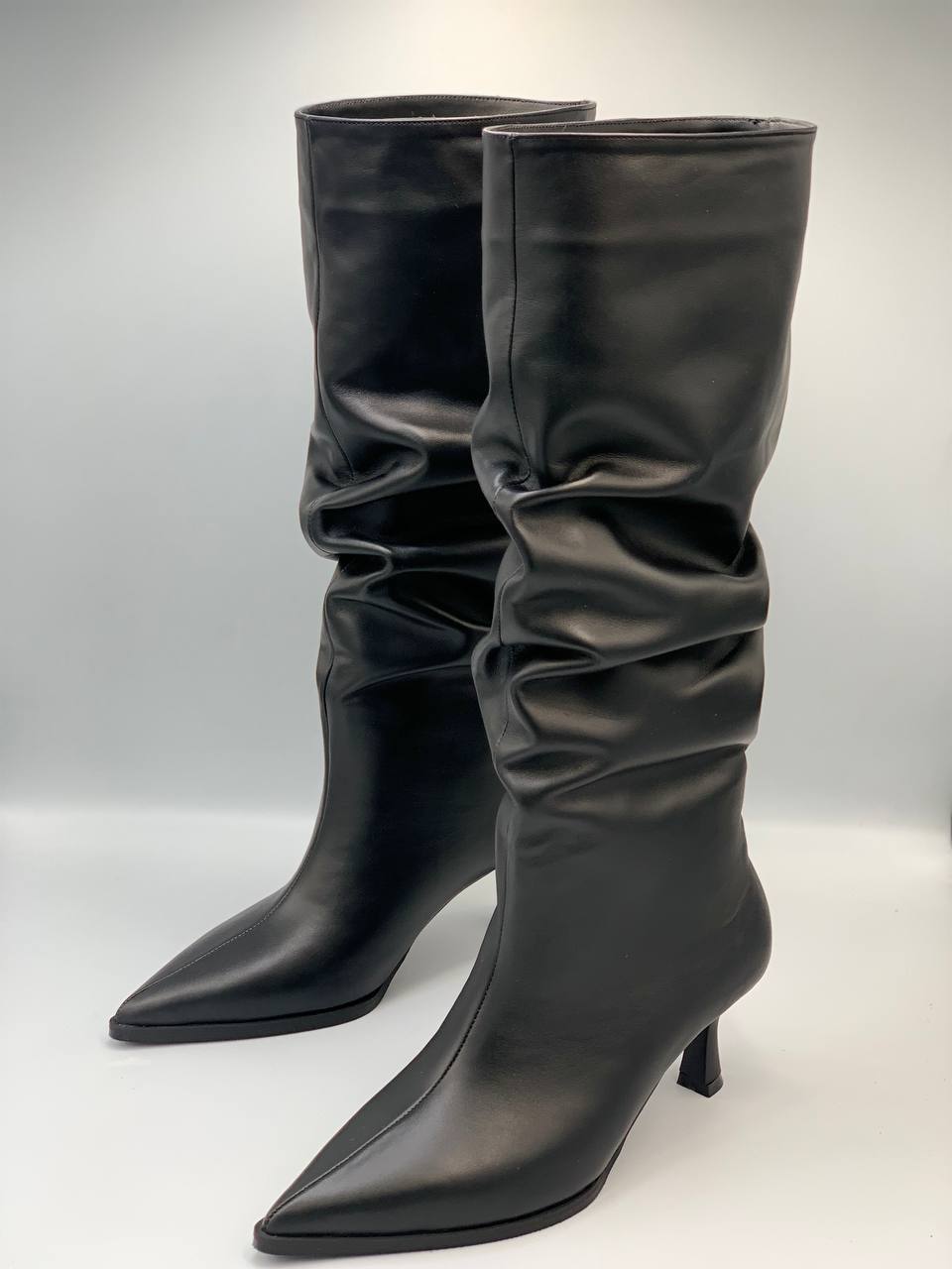 Чоботи жіночі шкіряні CS6085С1WBLK