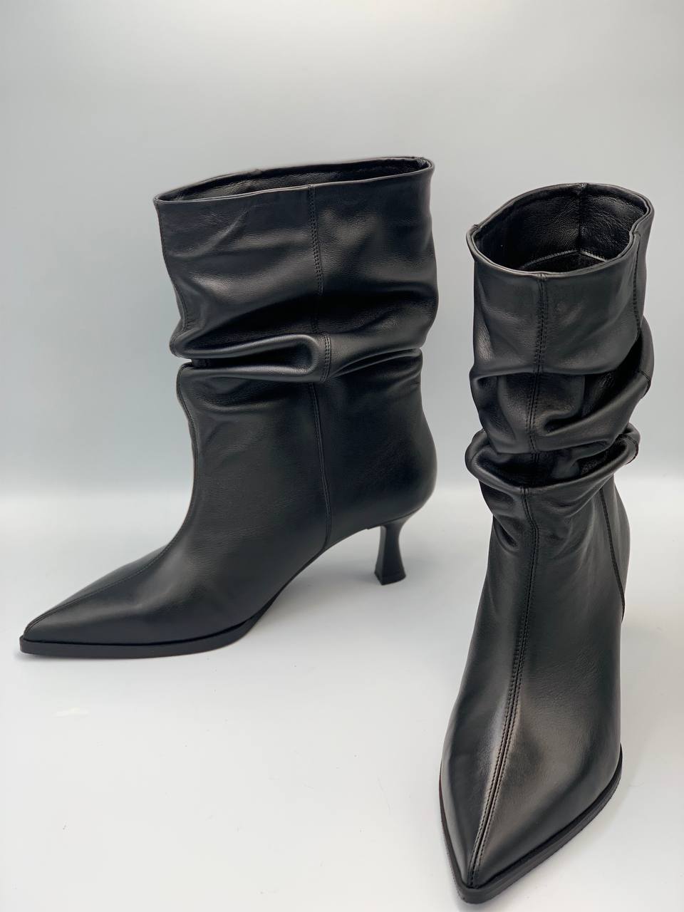 Ботильйони жіночі шкіряні CS6085B12WBLK