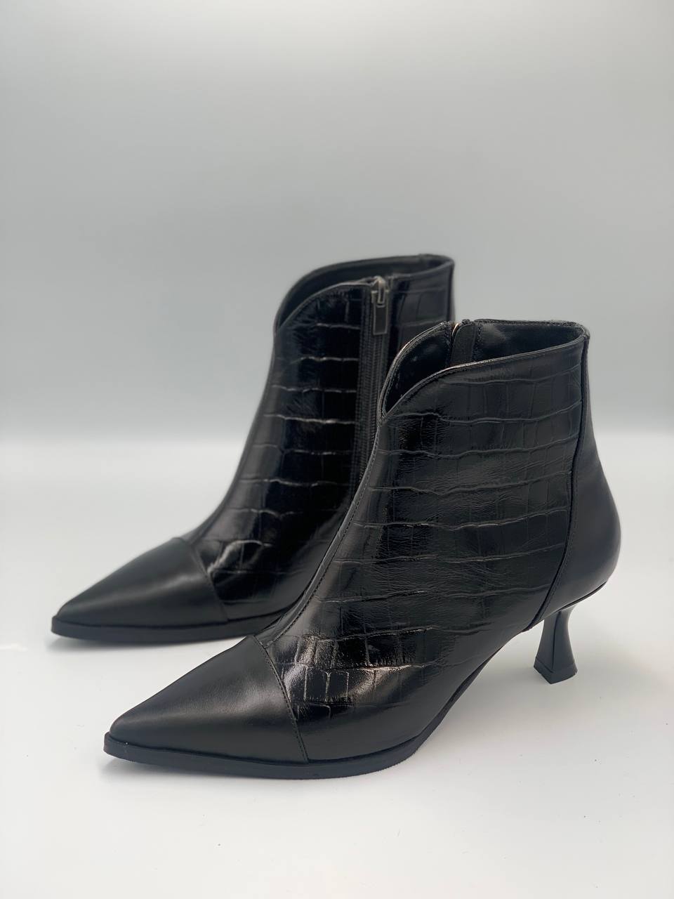 Ботильйони жіночі лаковані CS6085B17WBLK