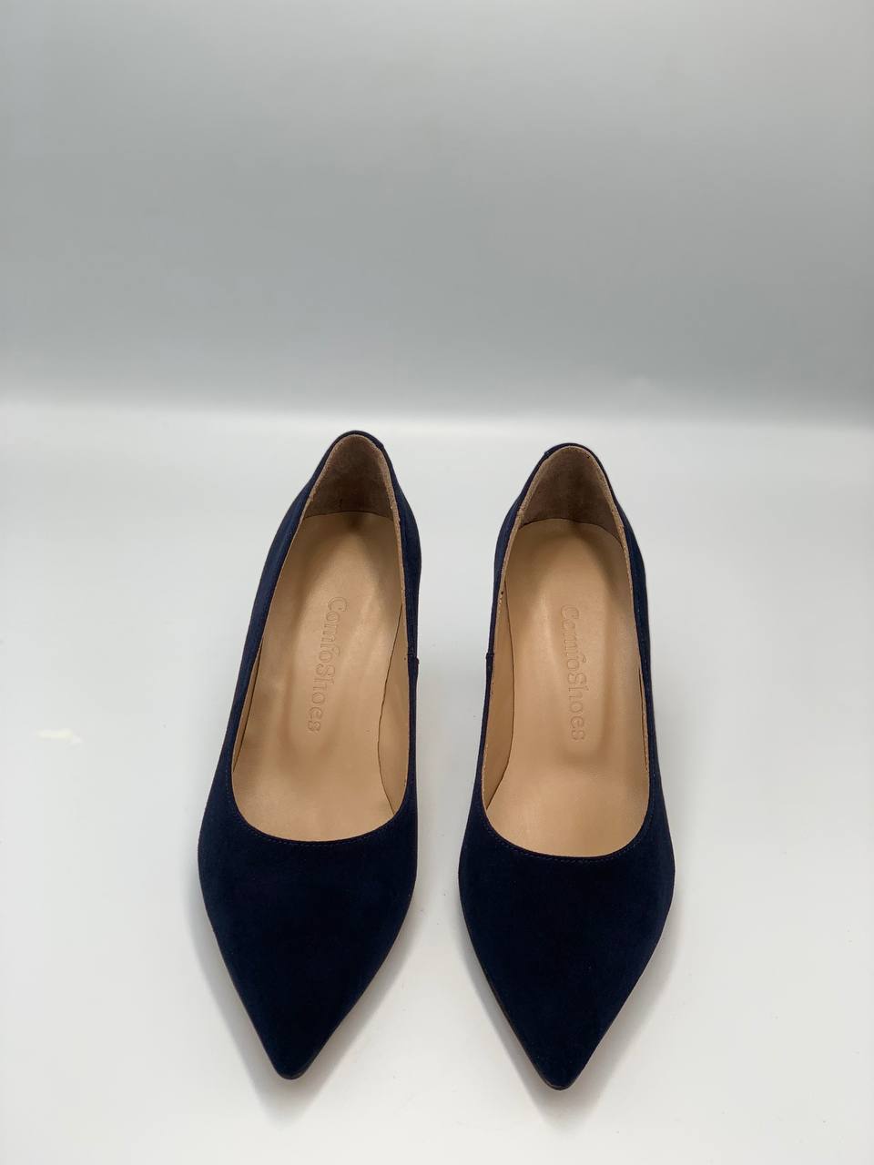 Туфлі-човники з натуральної шкіри велюр CSLD56085WVBLU Туфлі-човники з натуральної шкіри велюр CSLD56085WVBLU