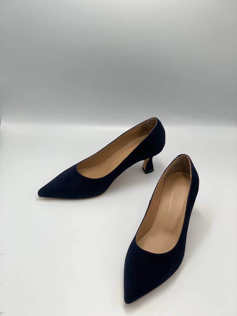 Туфлі-човники з натуральної шкіри велюр CSLD56085WVBLU Туфлі-човники з натуральної шкіри велюр CSLD56085WVBLU