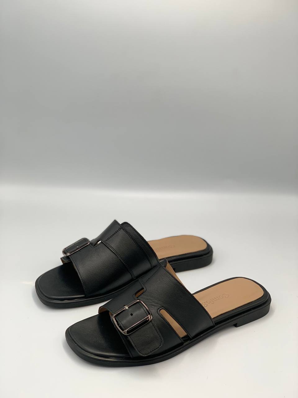 Шльопанці жіночі шкіряні CST6WBLK