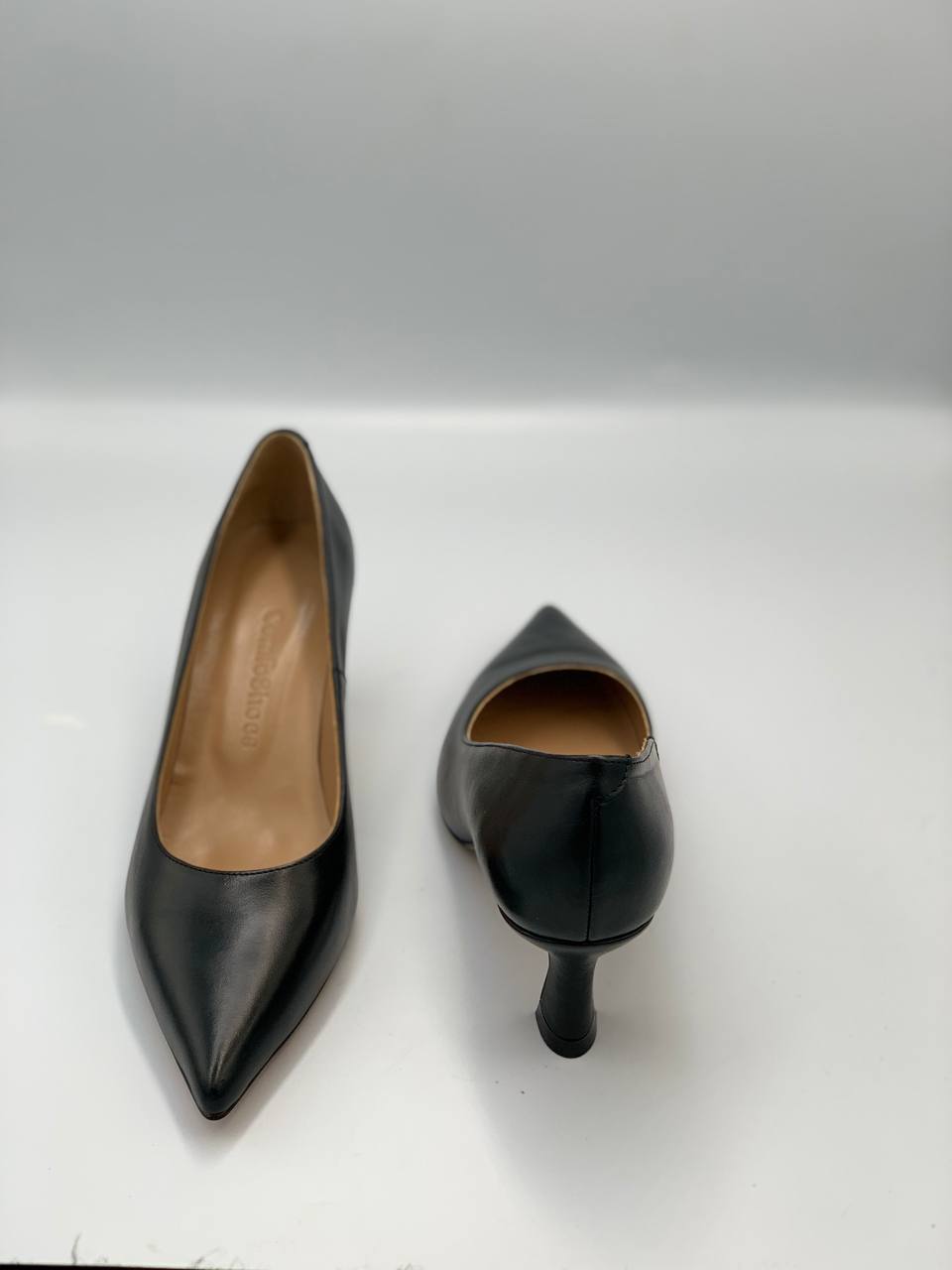 Туфлі-човники шкіряні CSLD56085WBLK